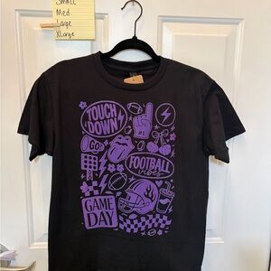 Gildan Black and Purple Football Tee